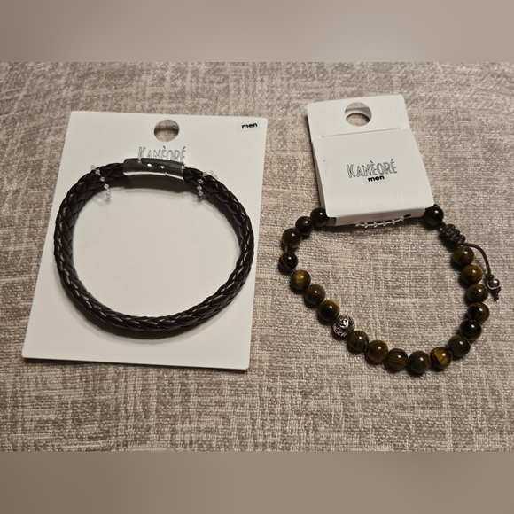 Mens bracelet set of 2 - Picture 2 of 2